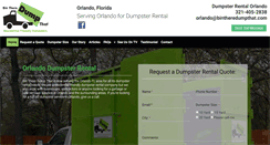 Desktop Screenshot of orlandodumpsterrental.net